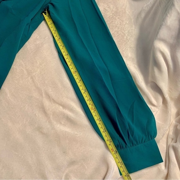 NWT Mini Dress Small Naked Zebra Green Teal Shirt Dress Keyhole Long Sleeved NEW - Picture 15 of 16